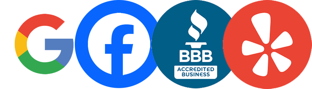 5 Star Rated on Google, Facebook, BBB, Yelp