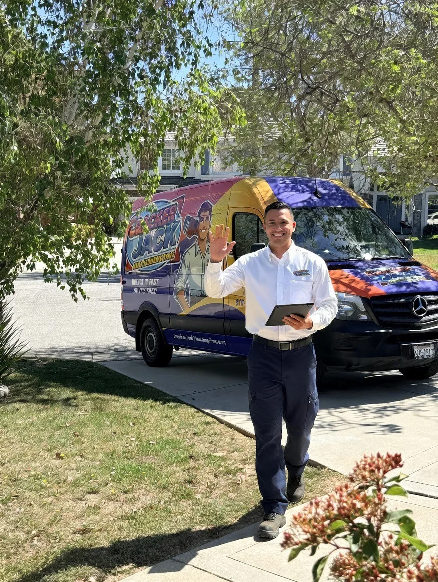 CrackerJack service vehicle on a residential visit
